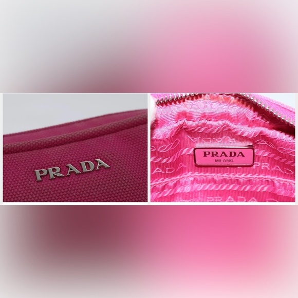 Prada Pink and Silver Crossbody Bag And Pouch - Picture 14 of 16